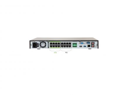 Видеорегистратор Dahua, IP 16-и канальный с поддержкой разрешения 4К и 16 POE портами (DHI-NVR5216-16P-4KS2E)
